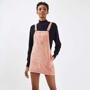 Topshop Velvet Pinafore Dress